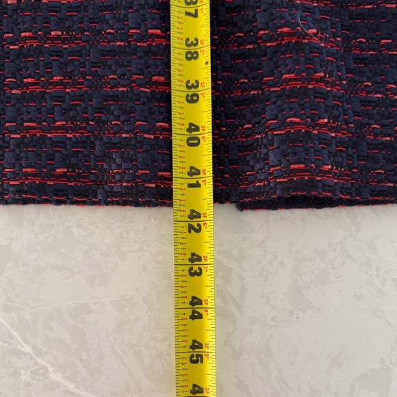 ST. JOHN Sleeveless Tweed Sheath Dress - Blue Red Work Career Cocktail 10 - Picture 16 of 16